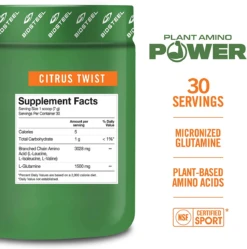 Biosteel Plant Amino Power (210g) 9 Biosteel Plant Amino Power (210g) -Hockey Equipment Store BIO SuppFacts PlantAminoPower CitrustTwist 30Servings LAB RGB 883309415870 1194x e2965d53 9ea1 4316 8aac e6d6645fb532