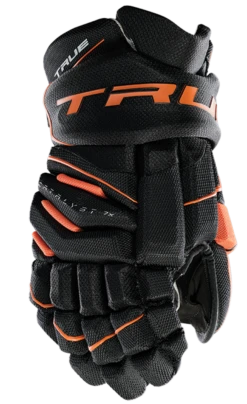True Hockey True Catalyst 7X Junior Hockey Gloves -Hockey Equipment Store CT7xGlove Black Orange 1