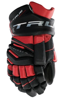 True Hockey True Catalyst 7X Junior Hockey Gloves -Hockey Equipment Store CT7xGlove Black Red 1